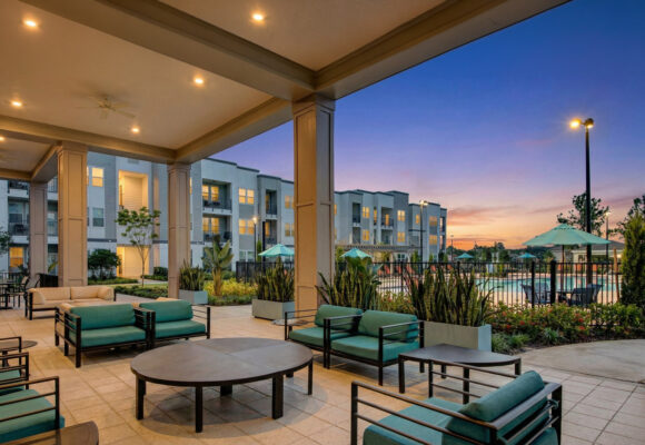 Apartment Patio Pool Twilight 1 Apartment Patio Pool Twilight 1