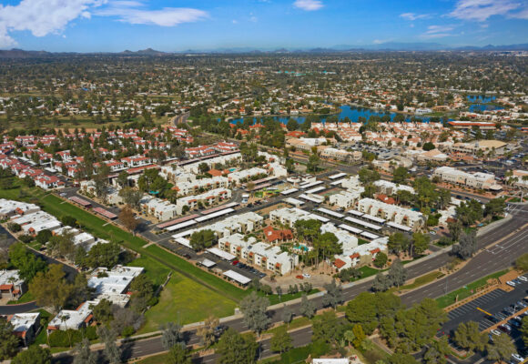 Drone Apartment Community Overview Wide Drone Apartment Community Overview Wide