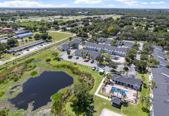 Drone Apartment Community Ponds Aerial Drone Apartment Community Ponds Aerial