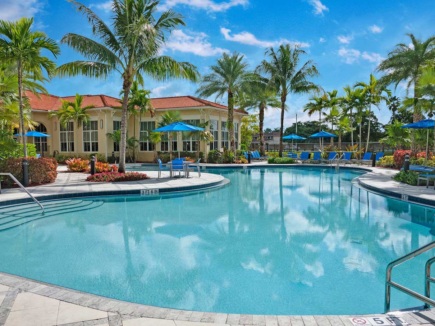 Apartment pool amenity photo converted into cinematic AI video walkthrough